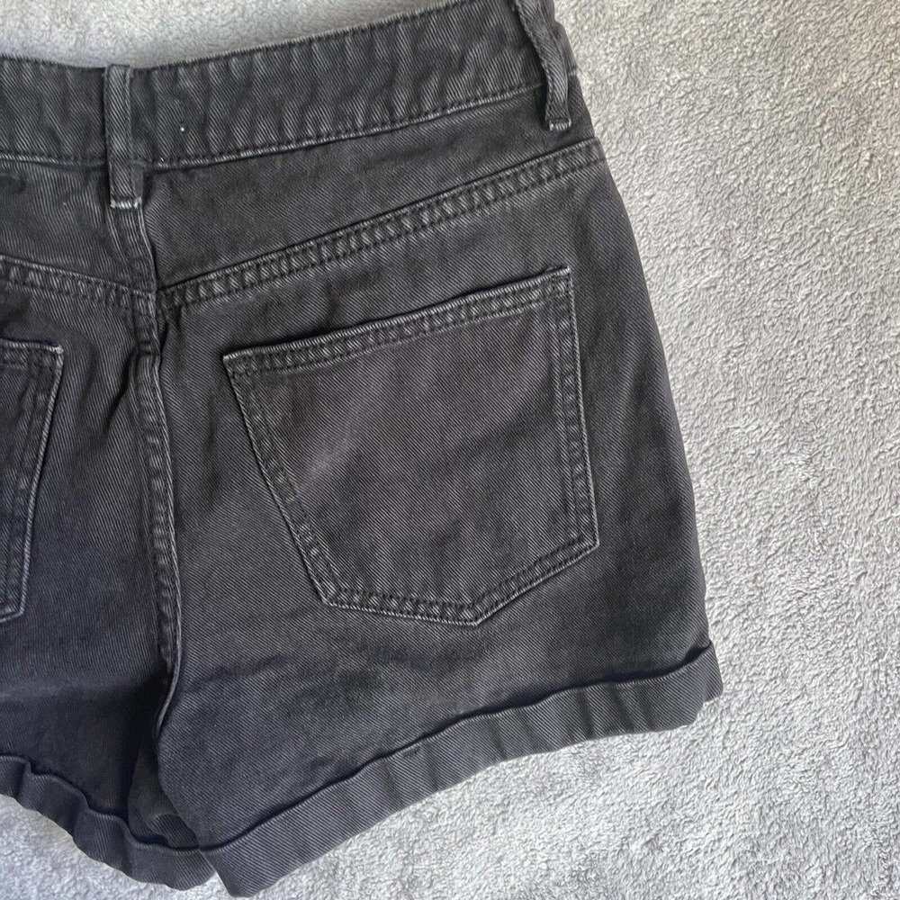 Pacsun Shorts Womens 27 Black Denim Mom Shorts High Rise Preppy Festival Beach - Picture 12 of 12